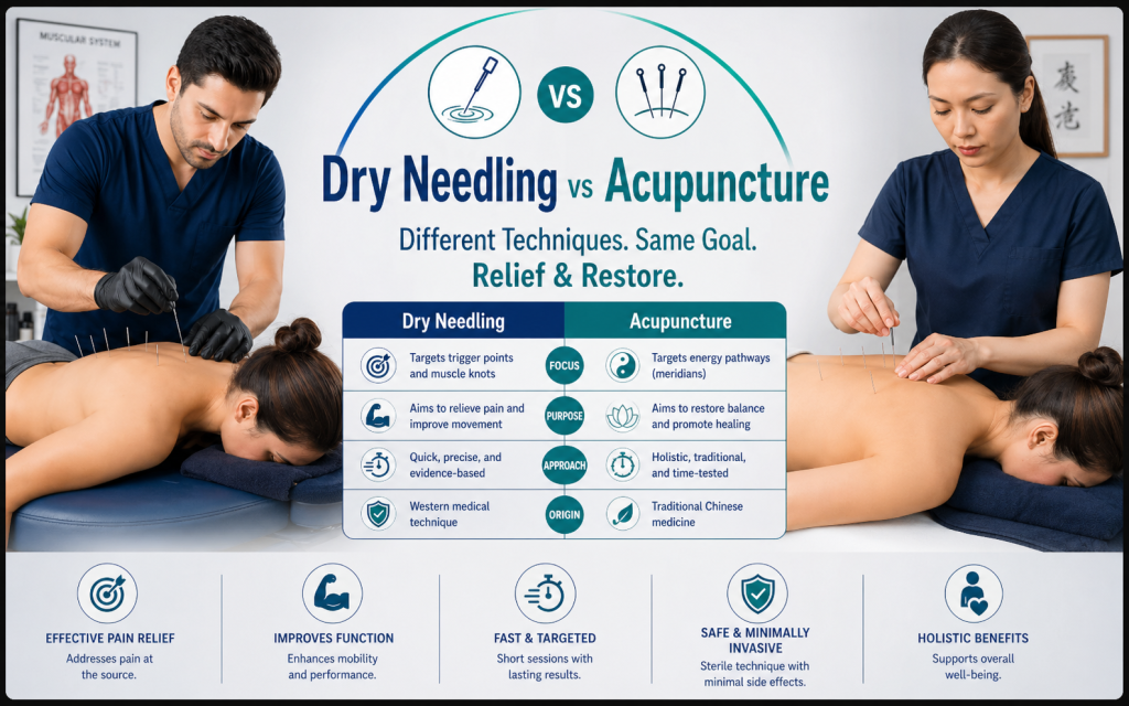 What Is the Difference Between Dry Needling vs Acupuncture